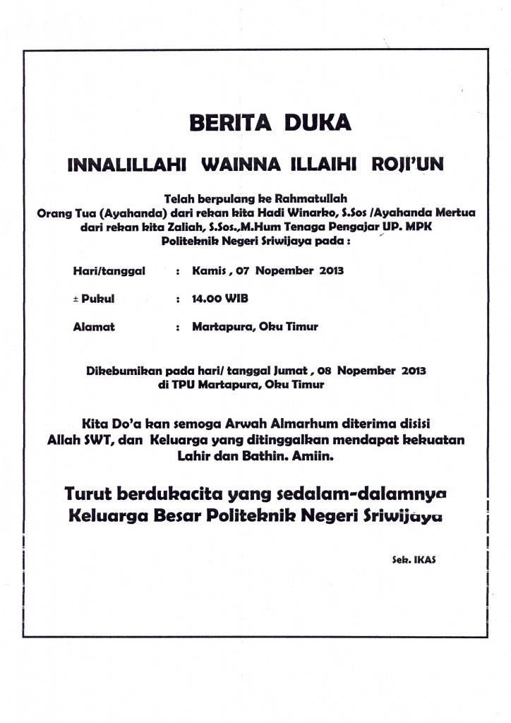 berita duka 1